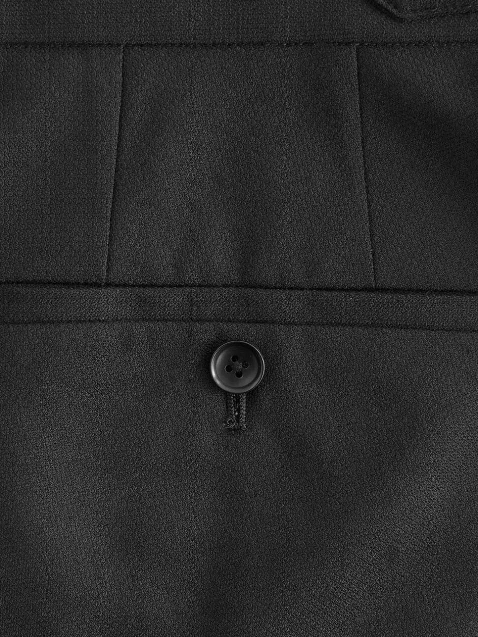 Formele Broek*Next Zwart - Signature Smart Textured Italiaanse wollen broek met zijverstellers