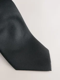Stropdassen En Pochets|Next Zwart - Signature zijden das
