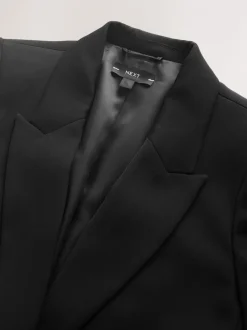 Kostuums En Werkkleding*Next Zwart - Single Breasted Skinny Belt Blazer