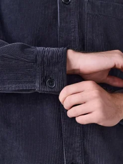 Formele Overhemden|Jassen En Jacks|Next - Single pocket Corduroy Shacket Overshirt Zwart