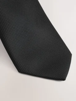 Stropdassen En Pochets|Next - Skinny - Stropdas met textuur Zwart