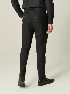 Smokings En Feestkleding*Next Zwart - Skinny-fit smoking: pantalon