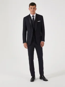 Smokings En Feestkleding*Skopes - getailleerd Newman-kostuum met ruit: pantalon Zwart