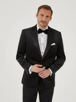 Smokings En Feestkleding|Skopes - Jive modieus gesneden fluwelen jack Zwart