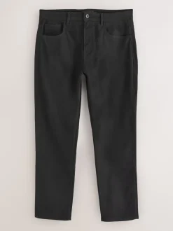 Broeken En Chino's|Next - Slim Fit - 5 Broek met zakken Soft Touch Zwart