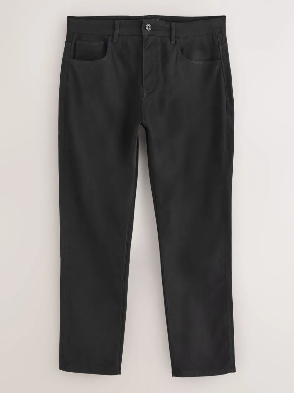 Broeken En Chino's|Next - Slim Fit - 5 Broek met zakken Soft Touch Zwart