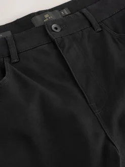 Broeken En Chino's|Next - Slim Fit - 5 Broek met zakken Soft Touch Zwart
