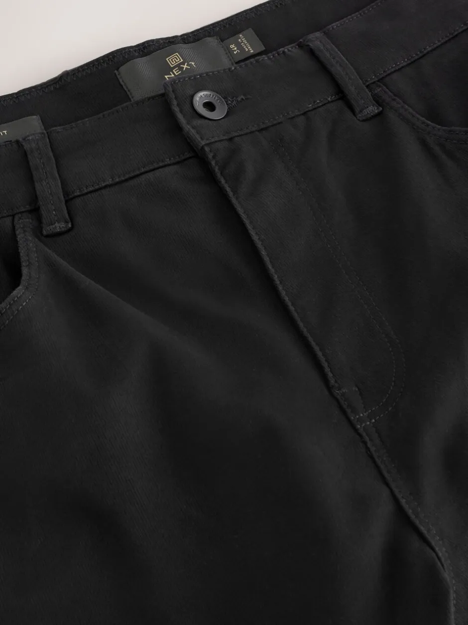 Broeken En Chino's|Next - Slim Fit - 5 Broek met zakken Soft Touch Zwart
