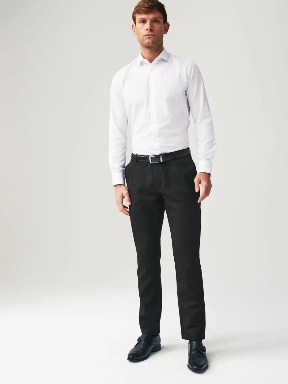 Formele Broek*Next - Slim Fit - 2 Modieuze broeken zonder bandplooi Zwart