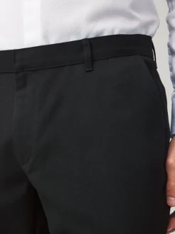 Formele Broek*Next - Slim Fit - 2 Modieuze broeken zonder bandplooi Zwart