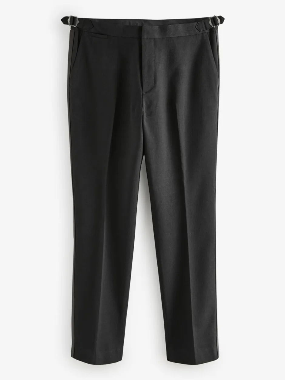 Smokings En Feestkleding*Next Zwart - Slim Fit - Adjustable Tuxedo Trousers With Wool