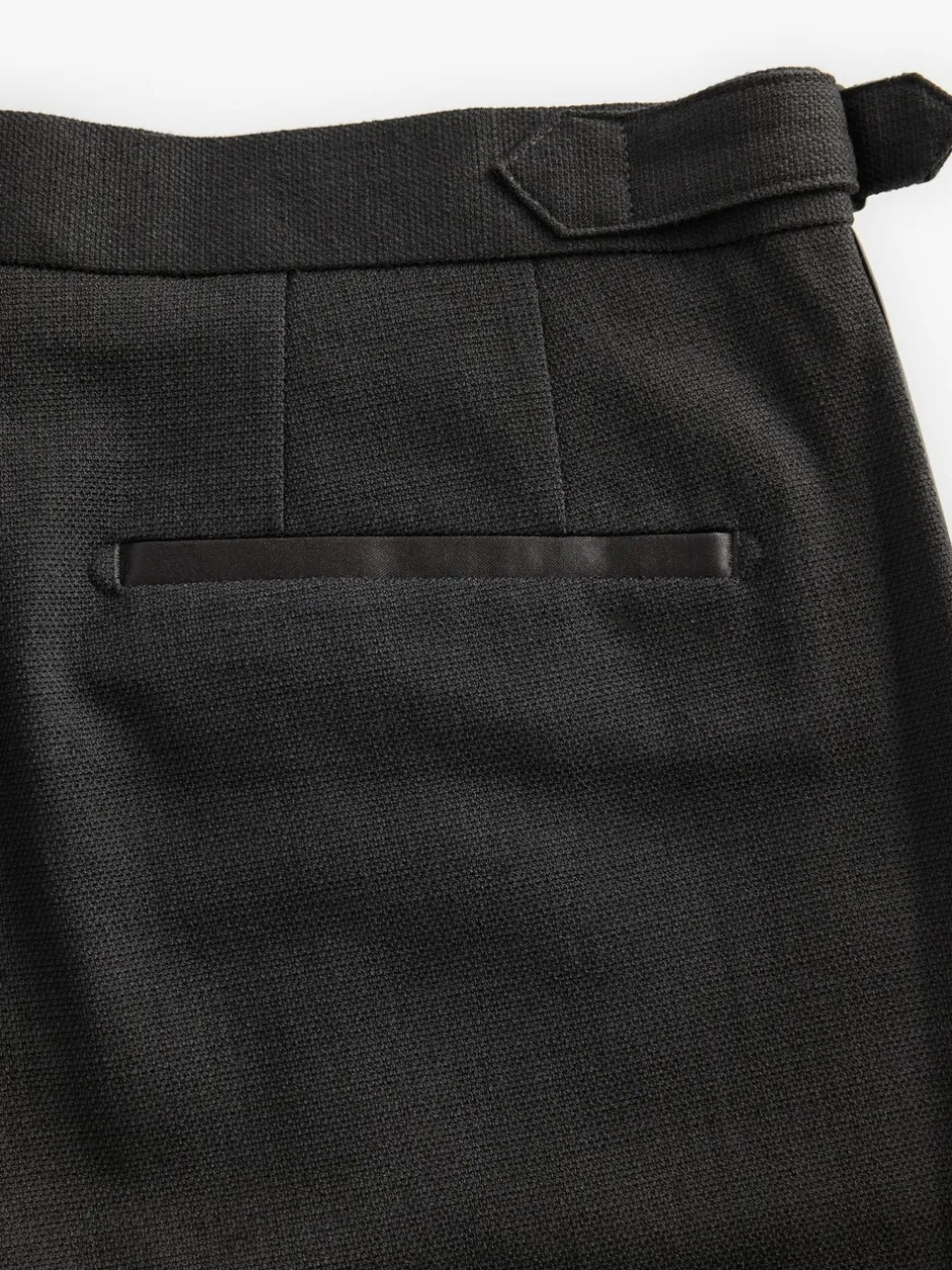 Smokings En Feestkleding*Next Zwart - Slim Fit - Adjustable Tuxedo Trousers With Wool