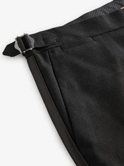 Smokings En Feestkleding*Next Zwart - Slim Fit - Adjustable Tuxedo Trousers With Wool