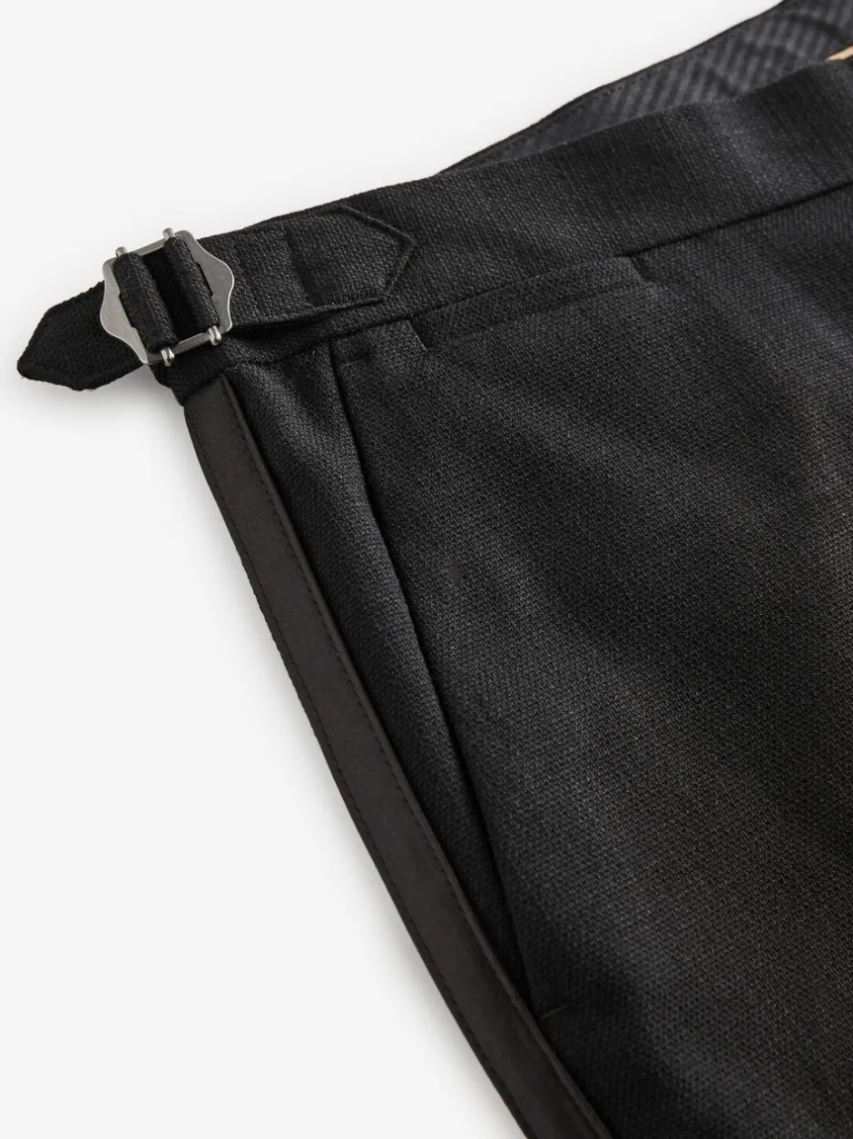 Smokings En Feestkleding*Next Zwart - Slim Fit - Adjustable Tuxedo Trousers With Wool