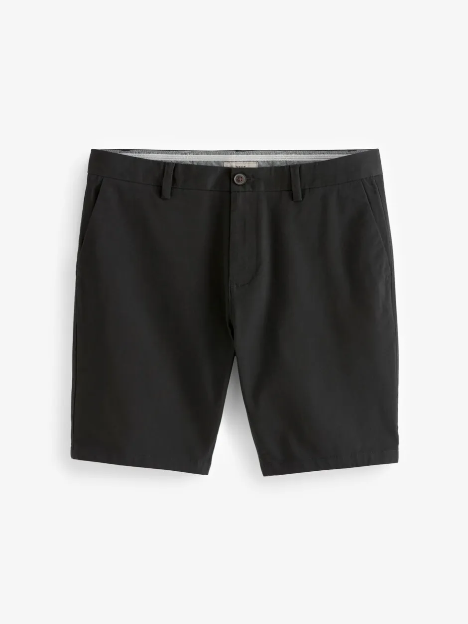 Shorts|Next Zwart - Slim Fit - Chinoshort met stretch