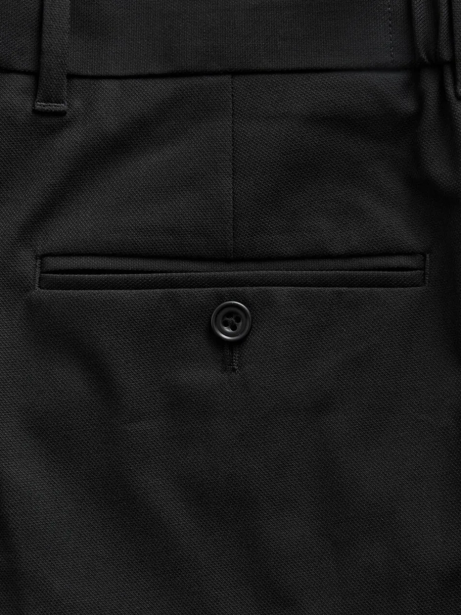 Formele Broek|Broeken En Chino's*Next - Slim Fit - Elasticated Waist Motionflex Stretch Smart Trousers Zwart