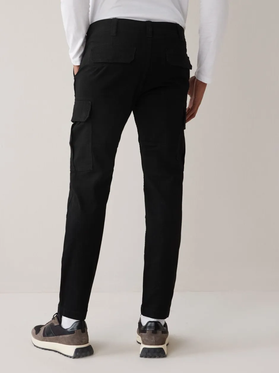 Broeken En Chino's*Next Zwart - Slim Fit - Katoenen cargostretchbroek