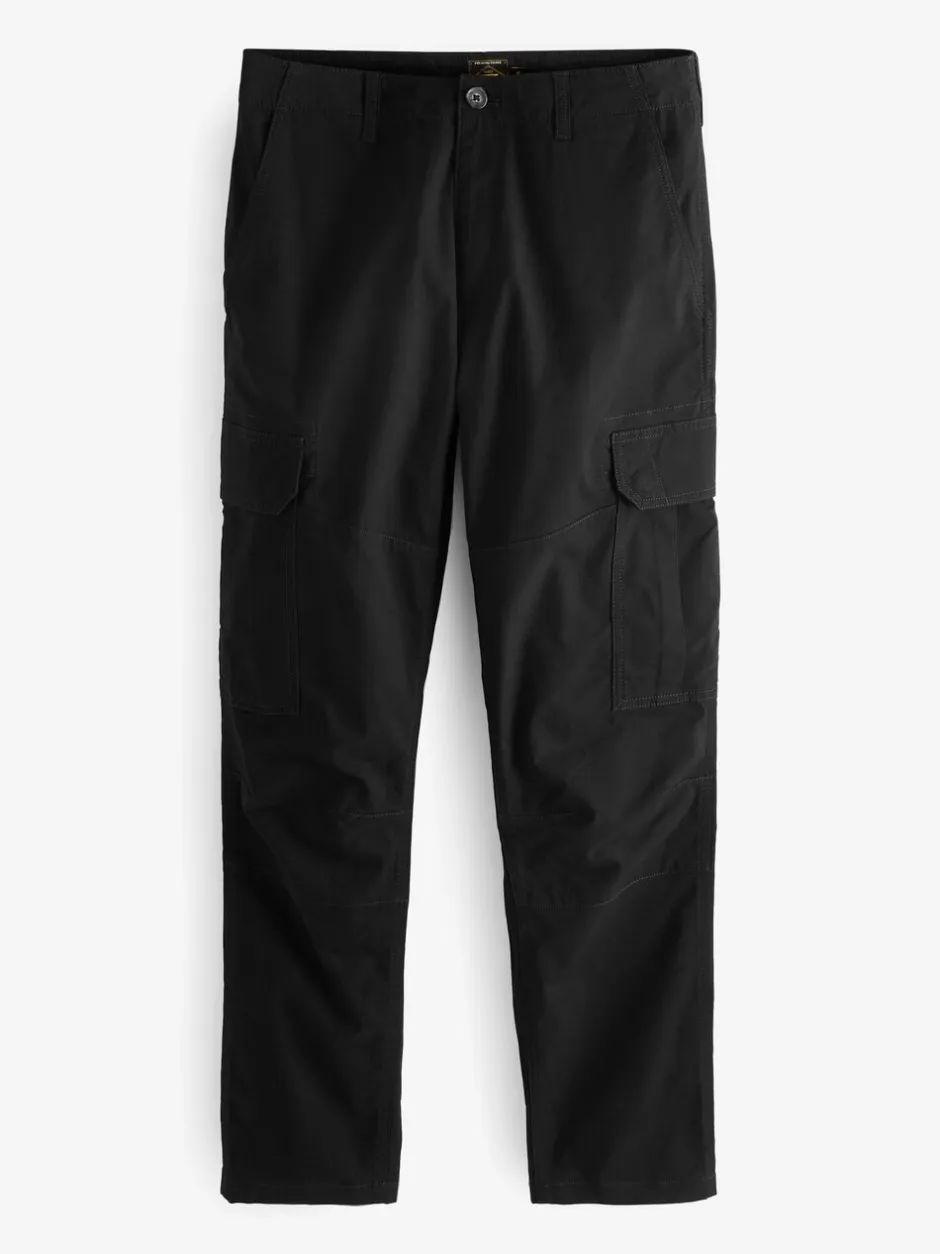 Broeken En Chino's*Next Zwart - Slim Fit - Katoenen cargostretchbroek
