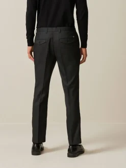 Formele Broek|Next Zwart - Slim Fit - Modieuze broek met textuur