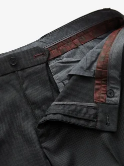 Formele Broek|Next Zwart - Slim Fit - Modieuze broek met textuur