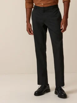Formele Broek|Next - Slim Fit - Modieuze broek zonder plooien Zwart