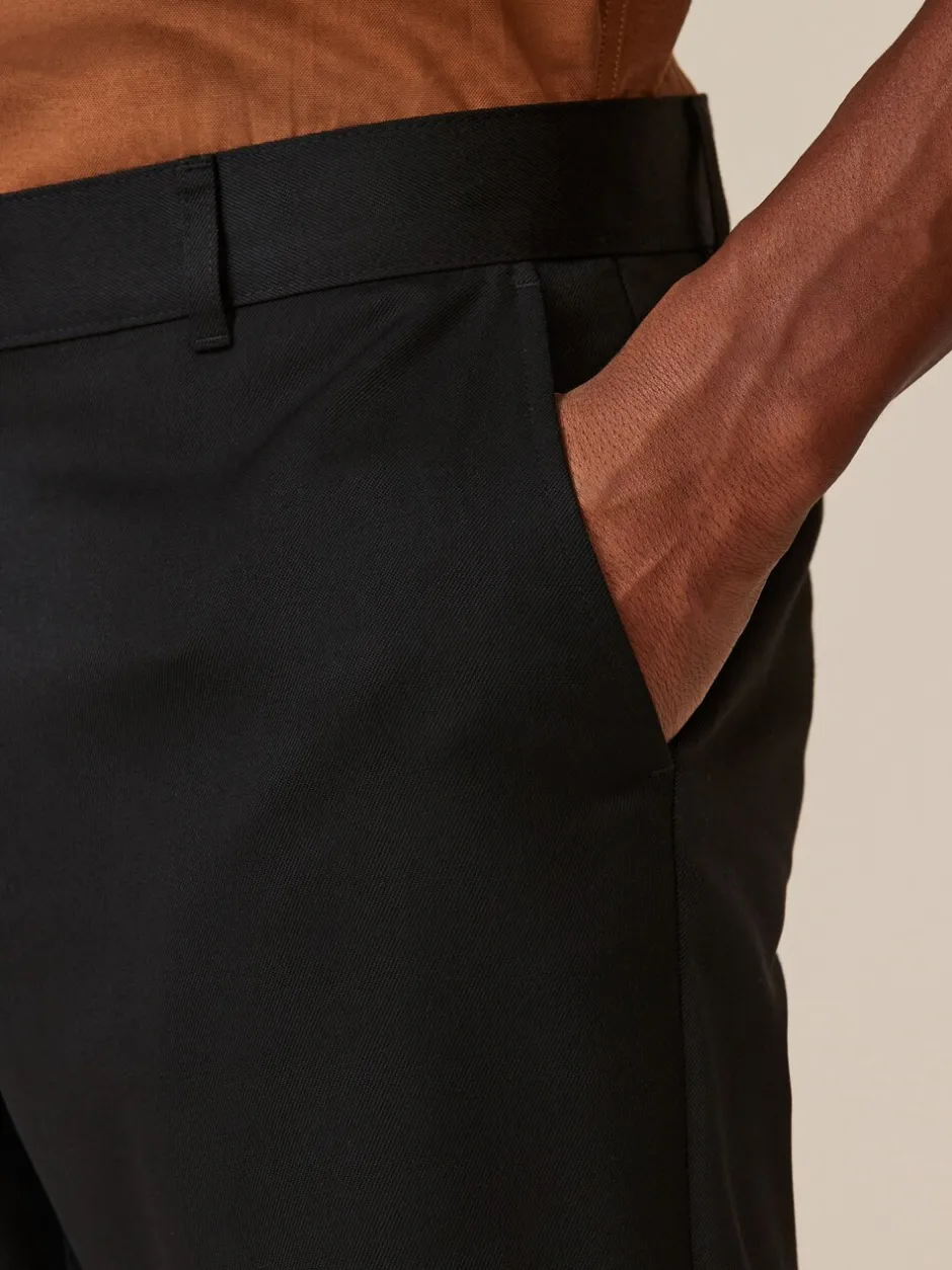 Formele Broek|Next - Slim Fit - Modieuze broek zonder plooien Zwart