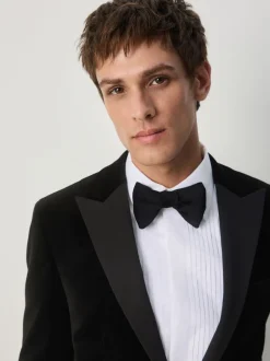 Smokings En Feestkleding|Next - Slim Fit - Motionflex stretchyfluwelen Blazer Zwart