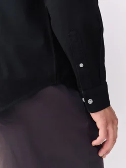 Formele Overhemden|Shirts*Next Zwart - Slim Fit - Oxford-hemd met lange mouwen