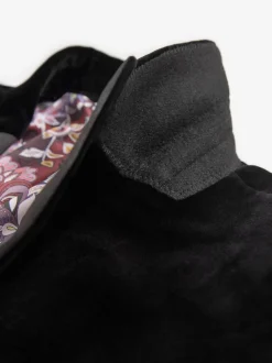 Smokings En Feestkleding|Next - Slim Fit - Signature Pontoglio Italiaanse fluwelen blazer Zwart