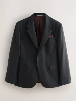 Pakken|Next - Slim Fit - Signature Nova Fides 100% Italian Wool Suit Jacket Zwart
