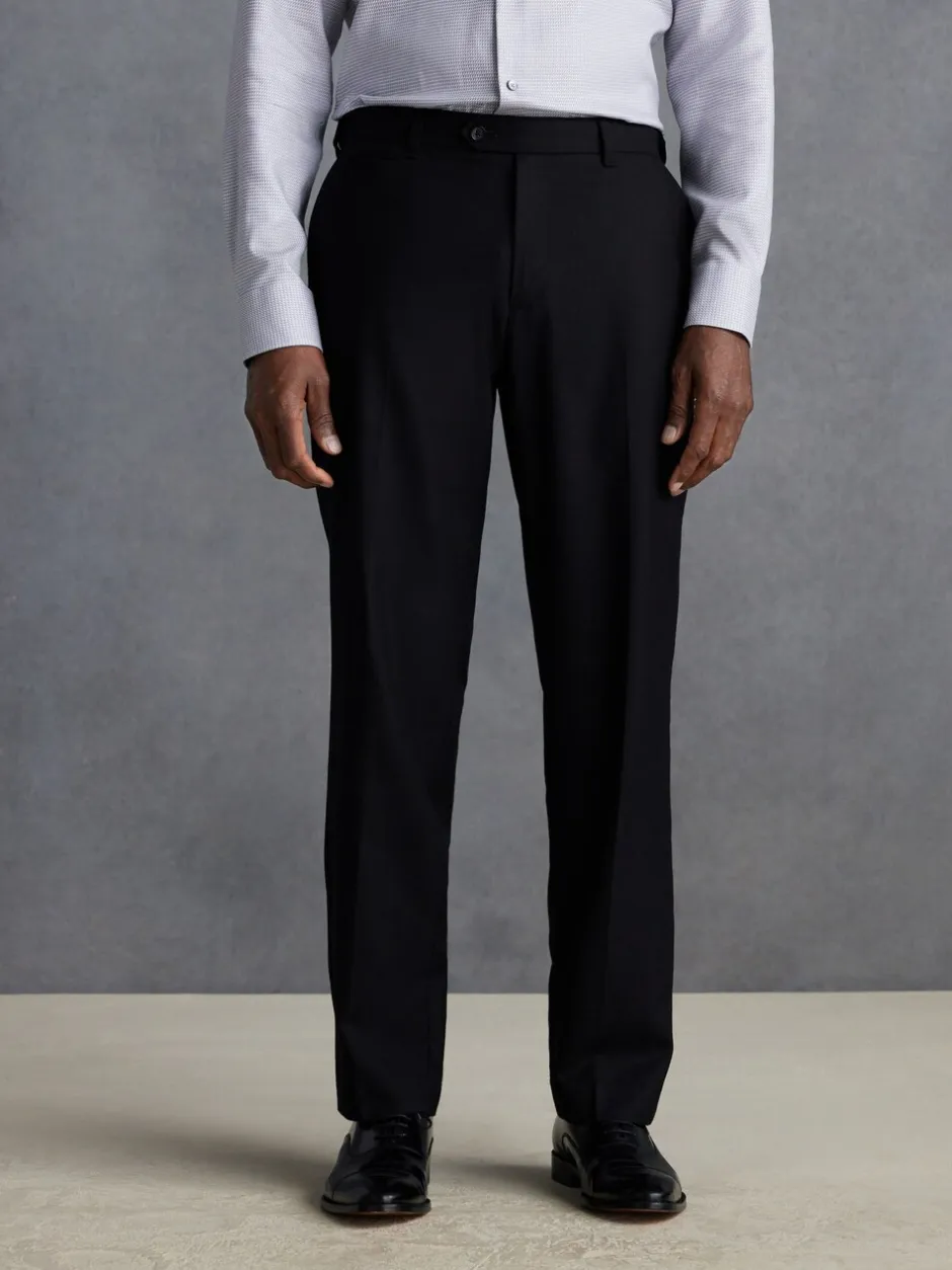 Formele Broek|Next - Slim Fit - Signature - 100% Wollen broek met Motion Flex-tailleband Zwart