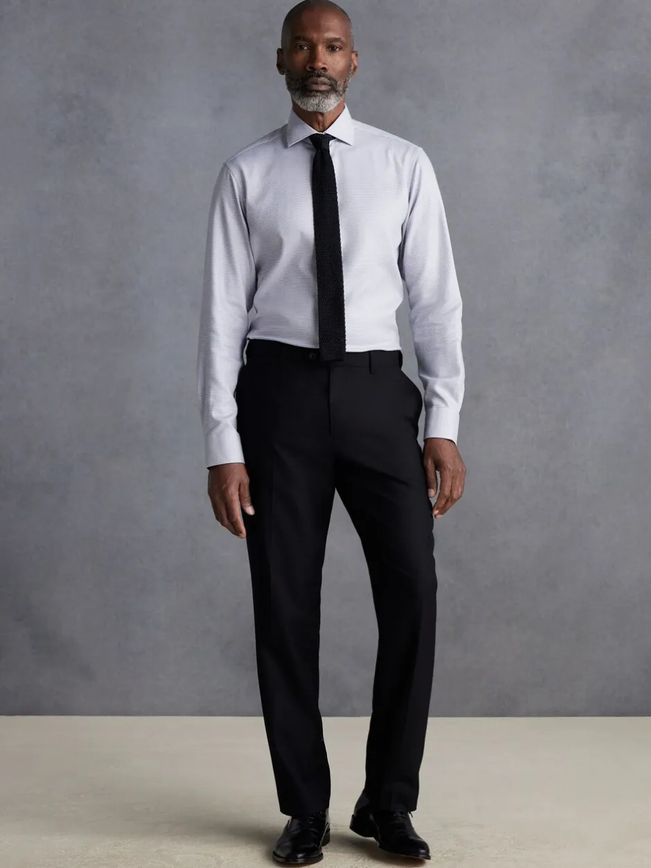 Formele Broek|Next - Slim Fit - Signature - 100% Wollen broek met Motion Flex-tailleband Zwart