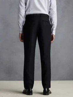 Formele Broek|Next - Slim Fit - Signature - 100% Wollen broek met Motion Flex-tailleband Zwart