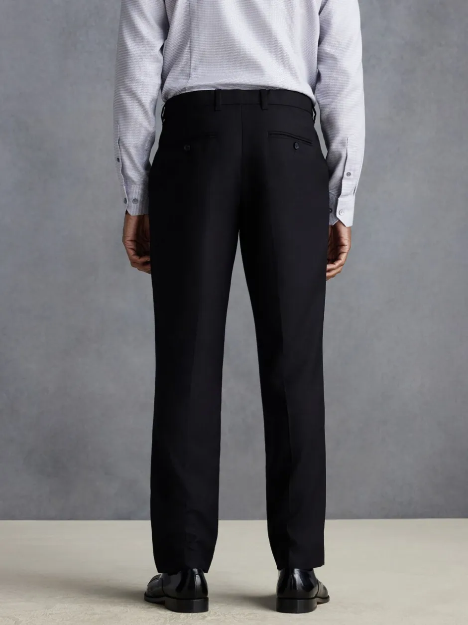 Formele Broek|Next - Slim Fit - Signature - 100% Wollen broek met Motion Flex-tailleband Zwart