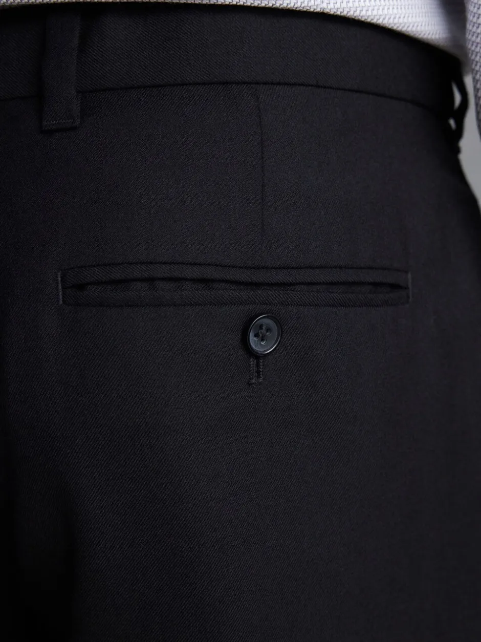 Formele Broek|Next - Slim Fit - Signature - 100% Wollen broek met Motion Flex-tailleband Zwart