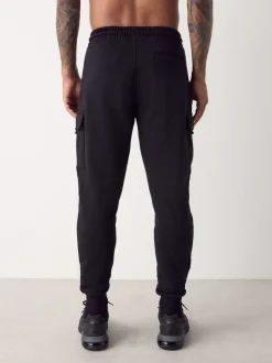 Joggingbroeken*Next - Slim Fit - Slim Fit Brushback Heavyweight Cargo Joggers Zwart