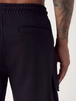 Joggingbroeken*Next - Slim Fit - Slim Fit Brushback Heavyweight Cargo Joggers Zwart