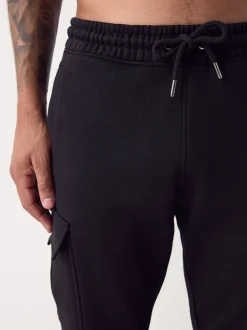 Joggingbroeken*Next - Slim Fit - Slim Fit Brushback Heavyweight Cargo Joggers Zwart