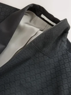Smokings En Feestkleding|Blazers En Business-Jasjes*Next - Slim Fit Jacquard Tuxedo Suit Jacket Zwart