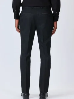 Smokings En Feestkleding|Next - Slim Fit Jacquard Suit Trousers Zwart