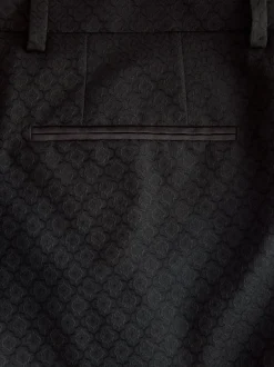 Smokings En Feestkleding|Next - Slim Fit Jacquard Suit Trousers Zwart