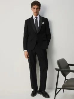 Smokings En Feestkleding*Next Zwart - Slim Fit Sequin Tuxedo Suit Jacket