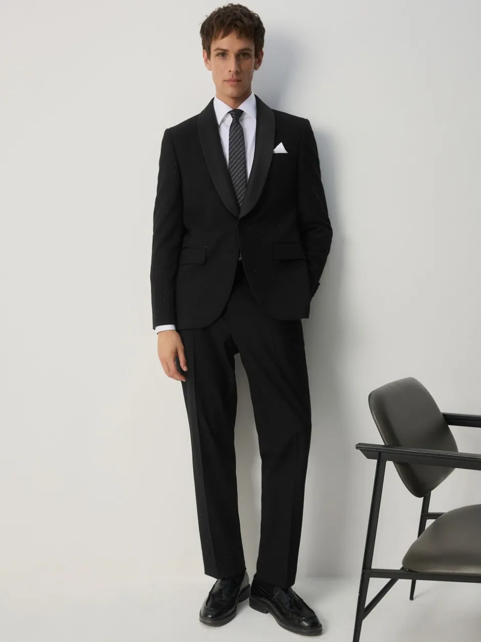 Smokings En Feestkleding*Next Zwart - Slim Fit Sequin Tuxedo Suit Jacket