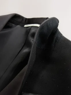 Smokings En Feestkleding*Next Zwart - Slim Fit Sequin Tuxedo Suit Jacket