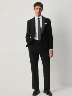Smokings En Feestkleding|Next Zwart - Slim Fit Sequin Tuxedo Suit Trousers