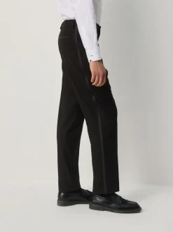 Smokings En Feestkleding|Next Zwart - Slim Fit Sequin Tuxedo Suit Trousers