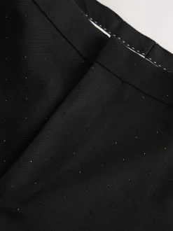 Smokings En Feestkleding|Next Zwart - Slim Fit Sequin Tuxedo Suit Trousers