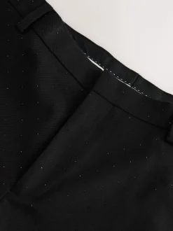 Smokings En Feestkleding|Next Zwart - Slim Fit Sequin Tuxedo Suit Trousers
