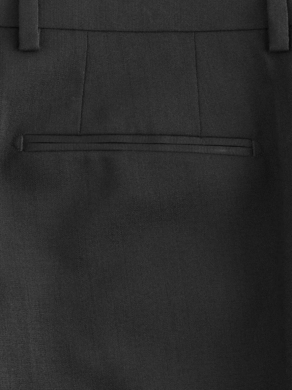 Smokings En Feestkleding*Next Zwart - Slim Fit Signature Nova Fides 100% Italian Wool Tuxedo Suit Trousers