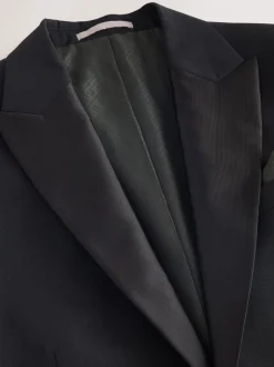 Smokings En Feestkleding|Next Zwart - Slim Fit Signature Nova Fides 100% Italian Wool Tuxedo Suit Jacket
